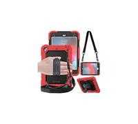 (RED) TECHGEAR UTILITY Case for Apple iPad Mini 5 / iPad Mini 4 - HEAVY DUTY Shockproof Protect Case 360 Degree Rotating Stand, Hand and Shoulder Strap