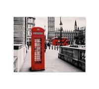 Red telephone box: London landmark, England，Puzzle 1000 Pieces Jigsaw Puzzles for Adults and Child（38x26cm）-A65