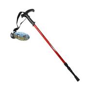 Red Telescopic Anti-Shock Hiking Walking Pole Stick New