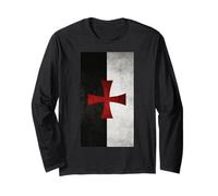 Red Templar Cross Flag of Crusader Knights T-Shirt Long Sleeve T-Shirt