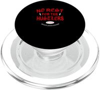 Red The Hustle Never Sleeps Red Graphic PopSockets PopGrip for MagSafe