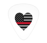 Red Thin Line American Flag Love Guitar Picks Plectrums For Guitar Bass 12 Pack