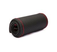 (Red Thread) Non-Slip Soft Artificial Leather 38cm Car Steering Wheel Cover With Needles
