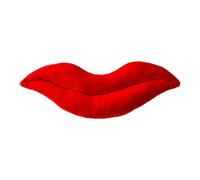 Red Throw Pillows - 3D Lip Shape Cushion, Decorative Velvet Accent Pillow, Plush Romantic Sofa Ornament, Bold Sculptural Love Decor Soft Touch Finish | Valentine Sofa Bed Living Room Bedroom