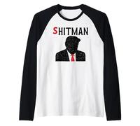 Red Tie Political Parody Humor Raglan Baseball Tee