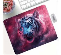 Red Tiger Gaming Mouse Pad, High Precision Smooth Surface with Anti-Fray Stitched Edges, Professional Mouse Mat for PC Gaming & Esport, Non-Slip Rubber Base, Water Resistant MousePad 30 x 25 cm d0d-4
