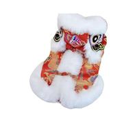 Red Tiger Head Awakening Pet Costume for Festive Mood Holidays Let Feel Polyester Made Design for Dogs Suitable for All Occasions (A, 30 x 20 cm)