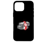 Red Time/Money Red Graphic Case for iPhone 16 Pro Max
