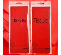 Red Tissue | 8 Sheets of Tissue Paper | 2 Packs, Each with 4 Sheets Premium Quality Tissue | Biodegradable Packaging | Each Sheet 50x70cm, Ideal for Gift Wrapping and Crafting