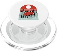 Red Toad Sunset Frog Sunset Toad in City Nature Big City PopSockets PopGrip for MagSafe