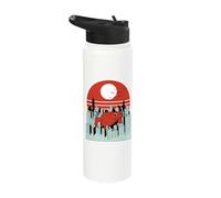 Red Toad Sunset Frog Sunset Toad in City Nature Big City Stainless Steel Insulated Water Bottle