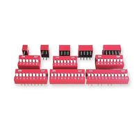 Red Toggle Switch Spacing 2.54MM 24V Inline 1 3 4 5 6 7 8 9 10 12 PIN Quick Dial The Code 1Pcs(K061i044-DS-09)