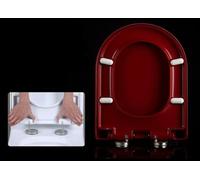 Red Toilet Seat Oval/U Shape/V Shape Toilet Lid with Quick Release for Easy Cleaning,Heavy Duty Loo Seat Cover,Universal Fit for Amen Standard Toilets (V Shape-A) (U ShapeA)