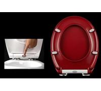 Red Toilet Seat Oval/U Shape/V Shape Toilet Lid with Quick Release for Easy Cleaning,Heavy Duty Loo Seat Cover,Universal Fit for Amen Standard Toilets (V Shape-A) (O ShapeB)