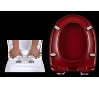 Red Toilet Seat Oval/U Shape/V Shape Toilet Lid with Quick Release for Easy Cleaning,Heavy Duty Loo Seat Cover,Universal Fit for Amen Standard Toilets (V Shape-A) (U ShapeB)