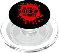 Red Tomato Ketchup DIY Costume I'm Here To KetchUp On Things PopSockets PopGrip for MagSafe