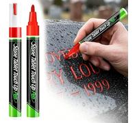 Red Tombstone Marker Pen, for Restoring Faded Grave Inscriptions Repair, Waterproof Stone Touch-up Pen for Gravestone Letter Restoration and Memorial Inscriptions