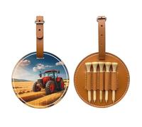 Red Tractor Brown Golf tee Storage Bag - Easy to Carry Around and More efficient in Playing Golf