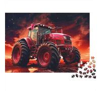 Red Tractor Power 1000pc Red Tractor Art Heavy-duty Cardboard Jigsaw Puzzle for Brain Teaser Lovers Team Building Home Leisure Time holiday pastime 52x38cm/1000pcs