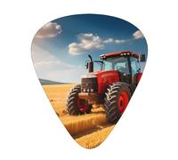 Red Tractor Printed pick set - 12 pieces, thin, medium and thick guitar picks, suitable for guitar, bass, electric guitar and ukulele