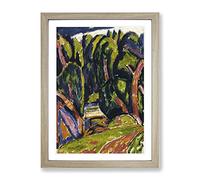 Red Tree By Marsden Hartley Classic Painting Framed Print | A4 Oak Framed Wall Art | Ready to Hang | Classic Floral Picture | Living Room Bedroom Lounge Office