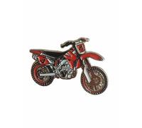 Red Trials Motocross Bike Enamel Pin Badge Lapel