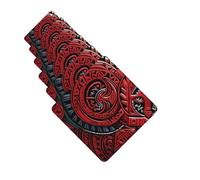 Red Tribal Pattern Car Air Fresheners 6 Pcs Funny Hanging Car Air Fresheners Cute Long Lasting Scented Mirror Hanging Decoration Ornaments Gift Auto Interior Decor For Men Women Square