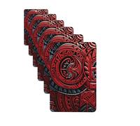 Red Tribal Pattern Car Air Fresheners 6 Pcs Funny Hanging Car Air Fresheners Cute Long Lasting Scented Mirror Hanging Decoration Ornaments Gift Auto Interior Decor For Men Women Rectangle