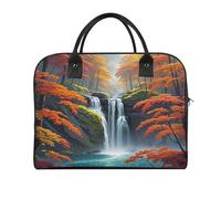 Red Tropical Trees Laptop Tote Bag Casual Travel Handbag Multi Pocket Shoulder Bags for Work Travel