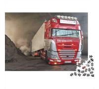 Red Truck 1000 Piece Jigsaw Puzzle for Adults Road Scene Jigsaw Puzzle Game Relaxing Gift 38x26cm/1000pcs