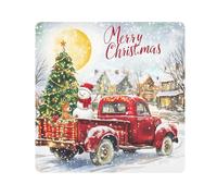 Red Truck Camera Wrap Cloth, Squares Magic Self-Adhesive Cloth for Lens Camera Anti-Scratch Lens Protector Makeup Wrap Cloth Bag 21.7" x 21.7"