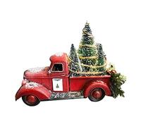 Red Truck, Centerpiece, Red Truck, Vintage Red Truck with Trees for Decorations and Table Decorations