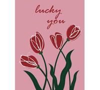 Red Tulip Notebook:: Botanical Illustration College Ruled Notebook | Paperback | Matte cover | Cream Paper | 100 pages | 8.5x11''