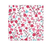 red turquoise floral pattern Magic Cosmetic Bag Cloth Toiletry Organizer Travel Wrap Camera Lens Cloth Wrapper Organizer Bags For Women Size 21.7x21.7in