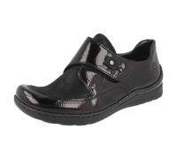 (Red, UK 4) Ladies Rieker Extra Wide Casual Shoes 48951