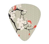 Red Umbrell Cherry Flower Guitar Pick 12 Packs Guitar Plectrums Best Musical Gift Including 0.46mm/0.71mm/0.96mm