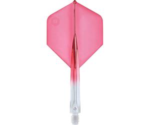 (Red) Unicorn Forge Integrated Two Tone Dart Flights & Shafts One Piece Design Stable 90 Angle