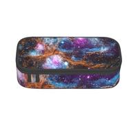 Red Unicorn Print Corporate Office Storage Bag Pencil Case Pencil Case Makeup Cosmetic Bag, Space Galaxy Universe, Taglia Unica