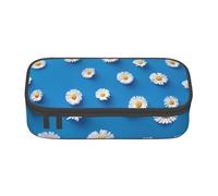 Red Unicorn Print Corporate Office Storage Bag Pencil Case Pencil Case Makeup Cosmetic Bag, White Daisy, Taglia Unica