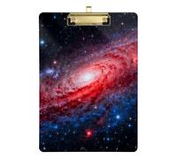 Red Universe Nebula A4 EKG clipboard Plastic for 5th Grade Classroom Essentials for Teachers Size 9 x 12