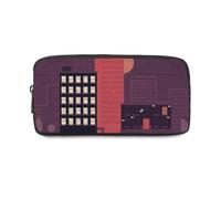 Red Urban Building School Pencil Case with Zip Up Boys Pencil Cases Pen Case Cute Things Secondary High School College Sixth Form Stationery Gifts for Women Men