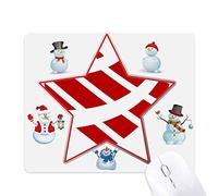 Red Valentine's Day Heart Shaped Christmas Snowman Family Star Mouse Pad