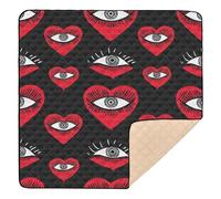 Red Valentine's Day Hot Love Soft Thick Baby Playmat for Floor 1-Piecing Kicking Mat for Babies Infants Toddlers, 50'' x 50''