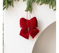 Red Velvet Bow Ornament For Christmas Tree Various Sizes Festive