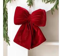 Red Velvet Bow Ornament For Christmas Tree Various Sizes Festive
