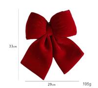 Red Velvet Christmas Bows for Tree Decorations 3 Size Options 14cm X 12cm 20cm X 20cm 30cm X 29cm Wreath Ornaments for Home Party Hol (L)