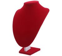 Red Velvet for Necklace Display Bust Stand and Jewelry Photography | Wedding Boutique Organiser, Cardboard Support, Elegant Style, Holder, Retail Selling Use
