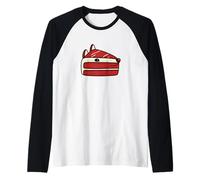 Red Velvet Fox Cute Dessert Animal Pun Art | Fun Sweet Charm Raglan Baseball Tee
