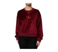 Red Velvet Logo Sweatshirt - female - Dolce & Gabbana - Sweatshirts - Red - XL - Sweatshirts & Hoodies XL