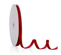 Red Velvet Ribbon 1/4 inch x 20 Yards, Christmas Ribbon Perfect for Christmas Tree Wreath Flower Bouquet Decoration, Handmade Crafts Ornaments, Gift Wrapping & Bow Making